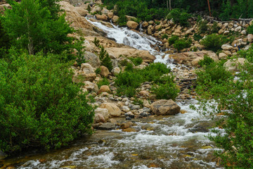 Horseshoe Falls in Rocky Mountain National Park in Colorado, United States