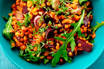 rote linsen salat