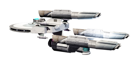 space ship on a white background, suitable for advertising your products