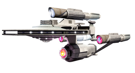 space ship on a white background, suitable for advertising your products