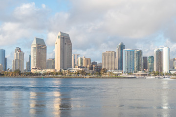 Fototapeta na wymiar Skyline of San Diego on a sunny day - travel photography