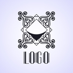 Vector logo design template concept in modern art deco style. Emblem for fashion, beauty and jewelry industry