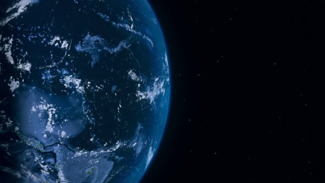 Earth planet, impressive view of continents and night cities from space, seamless loop footage. More options in my portfolio. Some elements of this image furnished by NASA