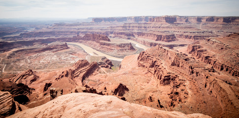 Fototapeta na wymiar The infinite valley at Dead Horse Point in Utah - travel photography