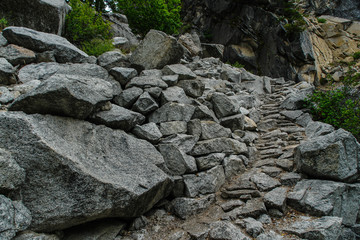 Mist Trail in Yosemite National Park in California, United States