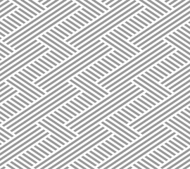Vector seamless texture. Modern geometric background with intersecting stripes.