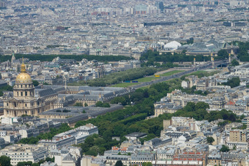 Fototapeta premium Les Invalides, vue aérienne, Paris, France