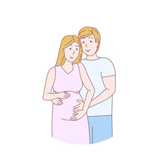 Pregnant woman with her husband