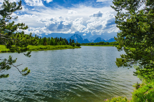 Oxbow Bend Turnout in Grand Teton National Park in Wyoming, United States