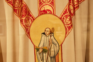 Close up of a christian chasuble