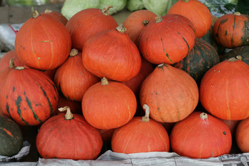 pumpkins for sale at farmers market