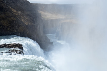 Obraz premium Gullfoss, Iceland's most famous waterfall
