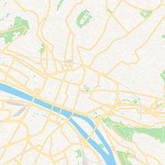 Rouen, France printable map
