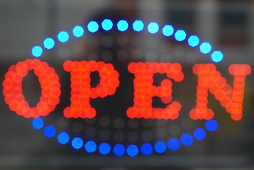 neon sign on black background