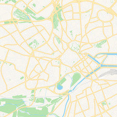 Obraz premium Caen, France printable map