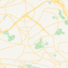 Obraz premium Mapa do wydrukowania Montreuil, Francja
