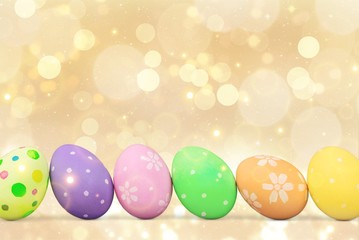 Easter eggs on abstract background