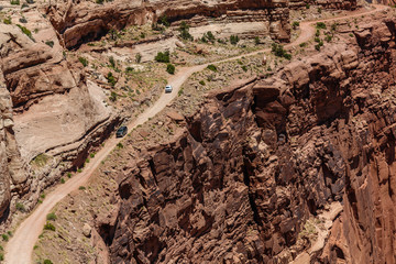 Shafer Trail Overlook in Canyonlands National Park in Utah, United States