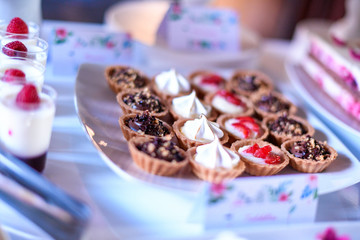 Plate with delicious sweets