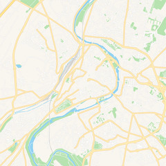Poitiers, France printable map