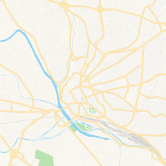 Beziers, France printable map