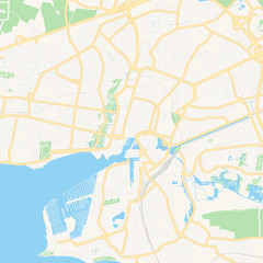 La Rochelle, France printable map
