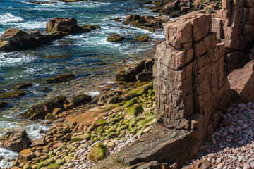 Thunder Hole area in Acadia National Park in Maine, United States