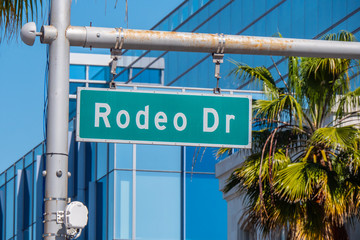 Rodeo Drive Street sign in Beverly Hills - travel photography
