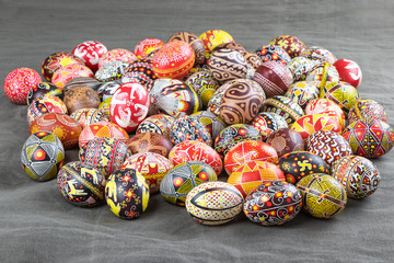 The painted eggs from the collection 