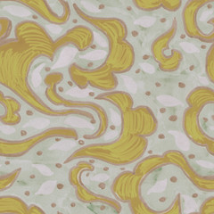 abstract floral ornament in retro style of brown color on a light gray background