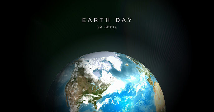 The earth day backgrpund concept.Texture map courtesy of NASA.