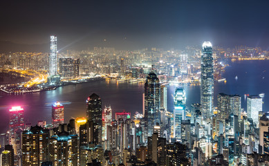 Fototapeta na wymiar 世界三大夜景　香港　ビクトリア・ハーバー