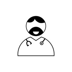 Vector illustration of doctor icon