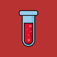 Vector illustration of laboratory test tube