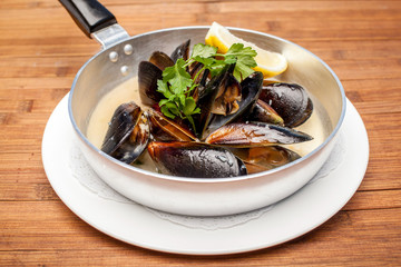 Dish from mussels