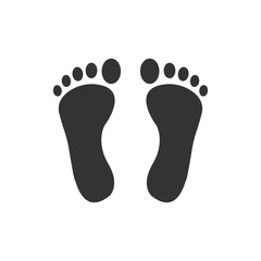 Fototapeta na wymiar Foot, leg, print icon. Vector illustration, flat design.