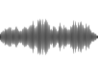 sound wave icon. Vector illustration, flat design.