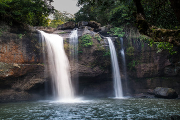 Fototapeta na wymiar Heo Suwat Waterfall Khao Yai National Park Thailand 