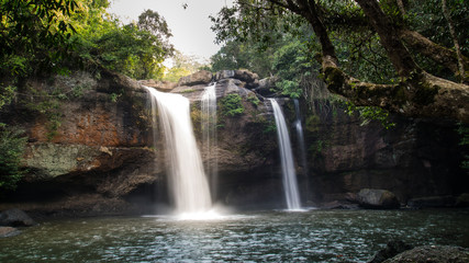 Rainbow Heo Suwat Waterfall, Khao Yai National Parks, Tropical