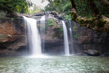 Fototapeta na wymiar Heo Suwat Waterfall Khao Yai National Park Thailand 
