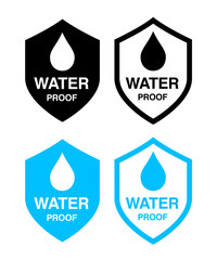 waterproof icon set - obrazy, fototapety, plakaty