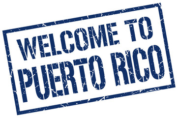 welcome to Puerto Rico stamp