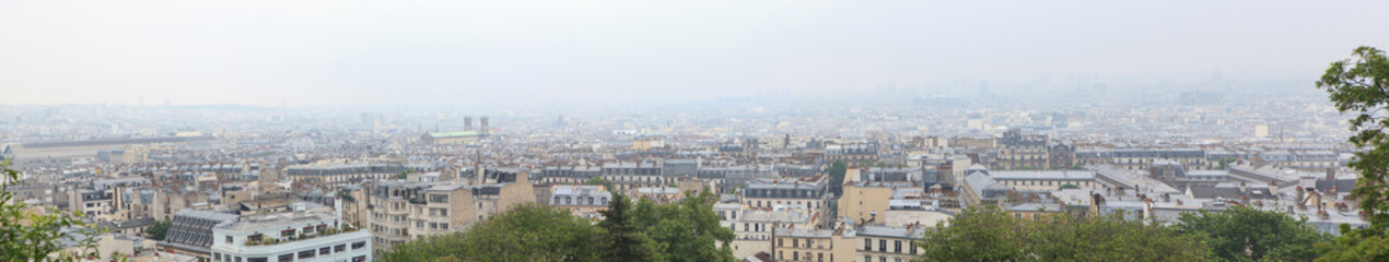 Fototapeta na wymiar Panoramic view of Paris