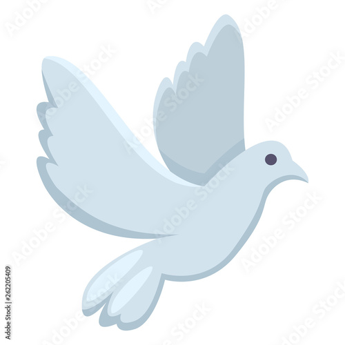 "Vector Color Flat Flying Pigeon Icon" Stock image and royalty-free