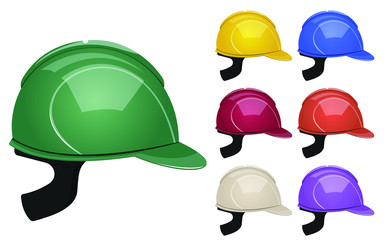 Protection helmet for construction vector design illustration isolated on white background
