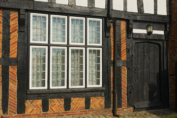 Windows to house in Midhurst, Sussex, England