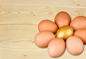 Eggs isolated on a white background.