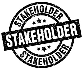 stakeholder round grunge black stamp