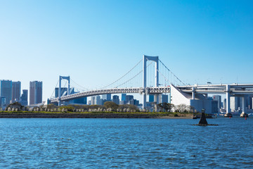(東京都-都市風景)レインボーブリッジと東京湾岸風景６