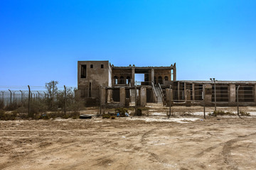 Fototapeta na wymiar The ruins of the former Ottoman sea port and customs in Al Ahsa, Saudi Arabia